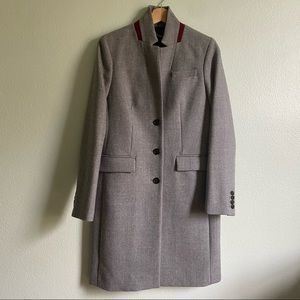 J.crew %100 Wool Heather Gray Regent Coat